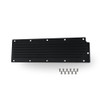 The Right Stuff Detailing Gen4 LS Valley Cover w/o the Oil Pressure Sensor Adapter, Finned, Black Anodized - (G4LSVCF-B-K)