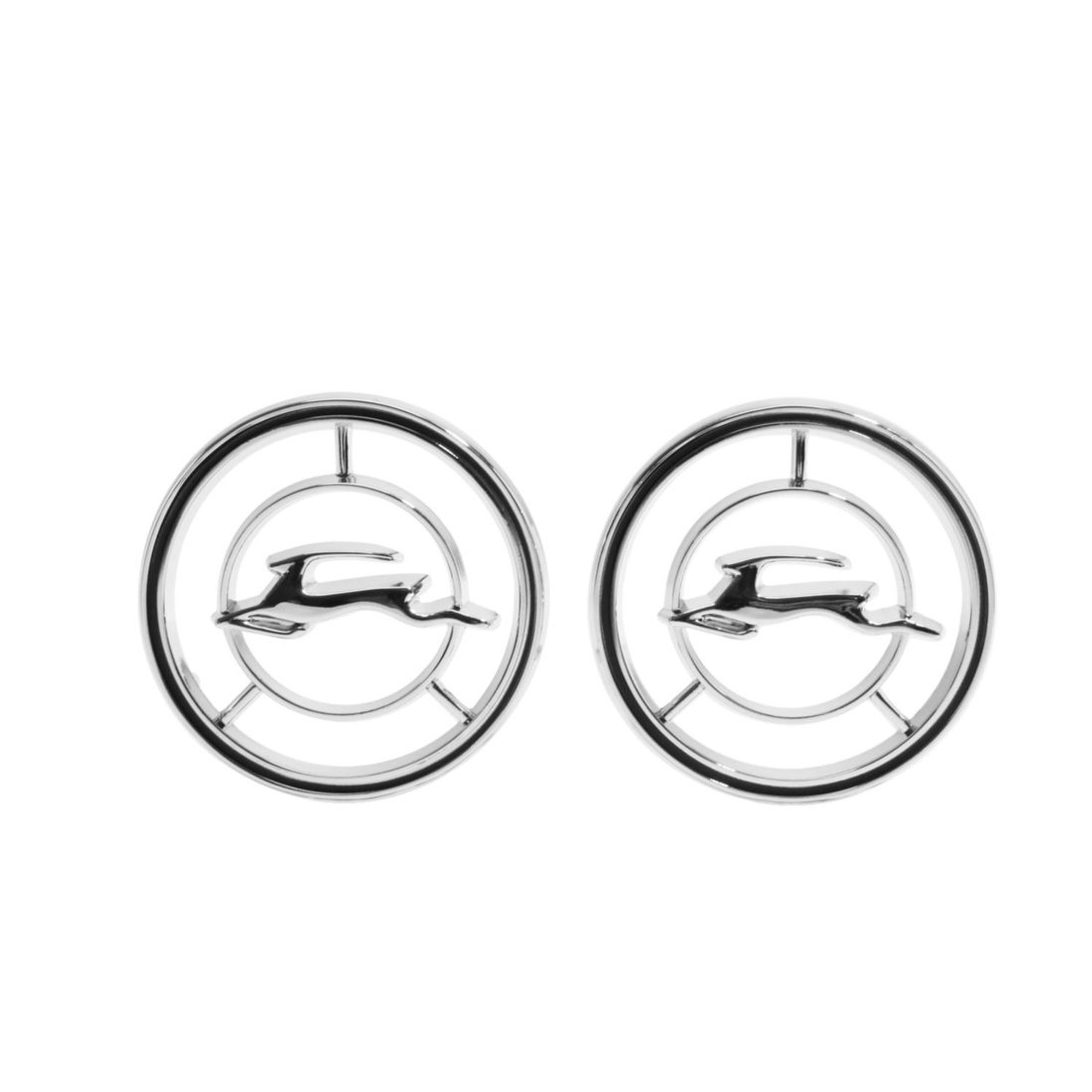 Trim Parts 1965-68 Chevrolet Impala Front Fender Emblem W/Fasteners, Pair - (2425)