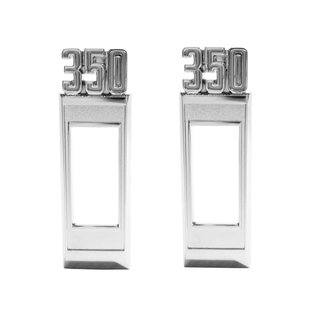 Trim Parts 1969 Chevrolet Full Size Car Front "350" Marker Light Bezel W/Fasteners, Pair - (2876)