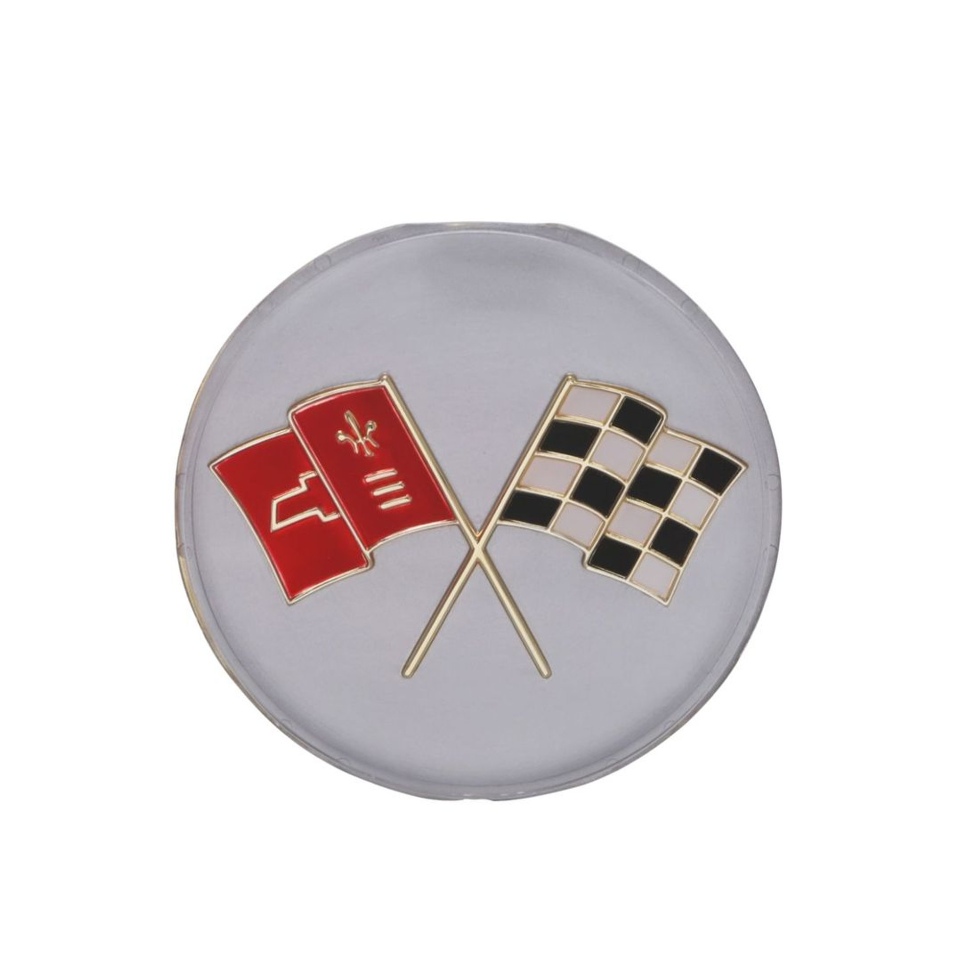 1963 Chevrolet Early Corvette Gas Lid Emblem Only/For Roller Assembly, Each