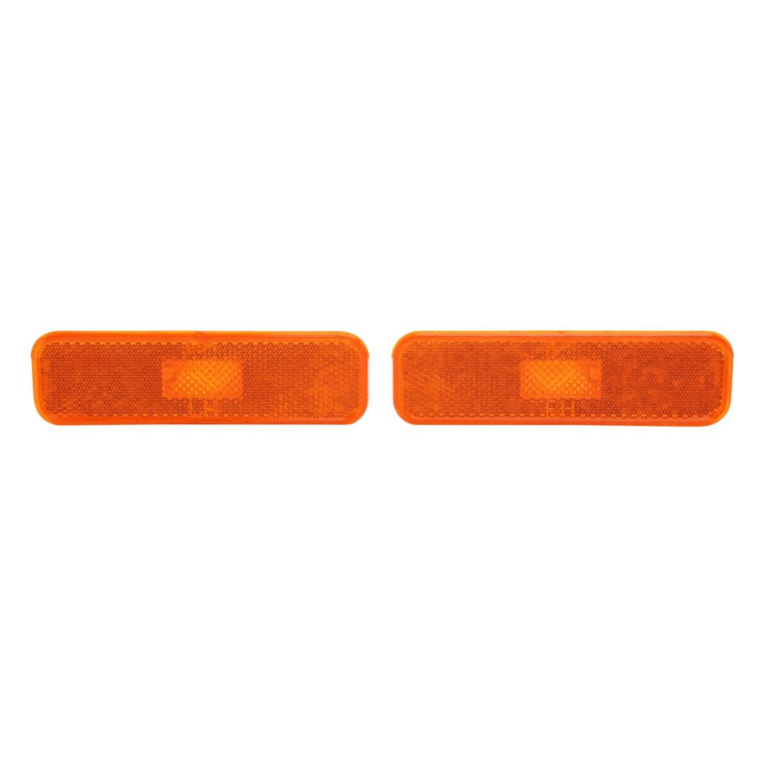 Trim Parts 1974-77 Chevrolet Camaro Dark Amber Front Marker Light Assembly, Pair - (A6742)