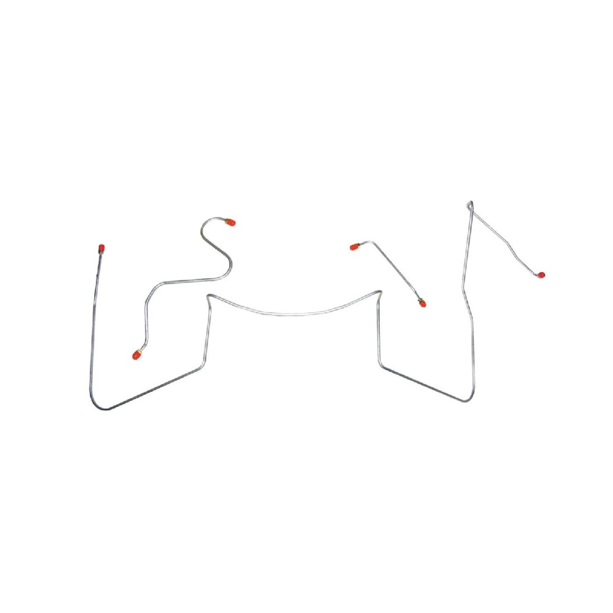 The Right Stuff 64-65 GTO & LeMans Manual Drum Pre-Bent OE Steel Front Brake Line Kit - (AKT6401)