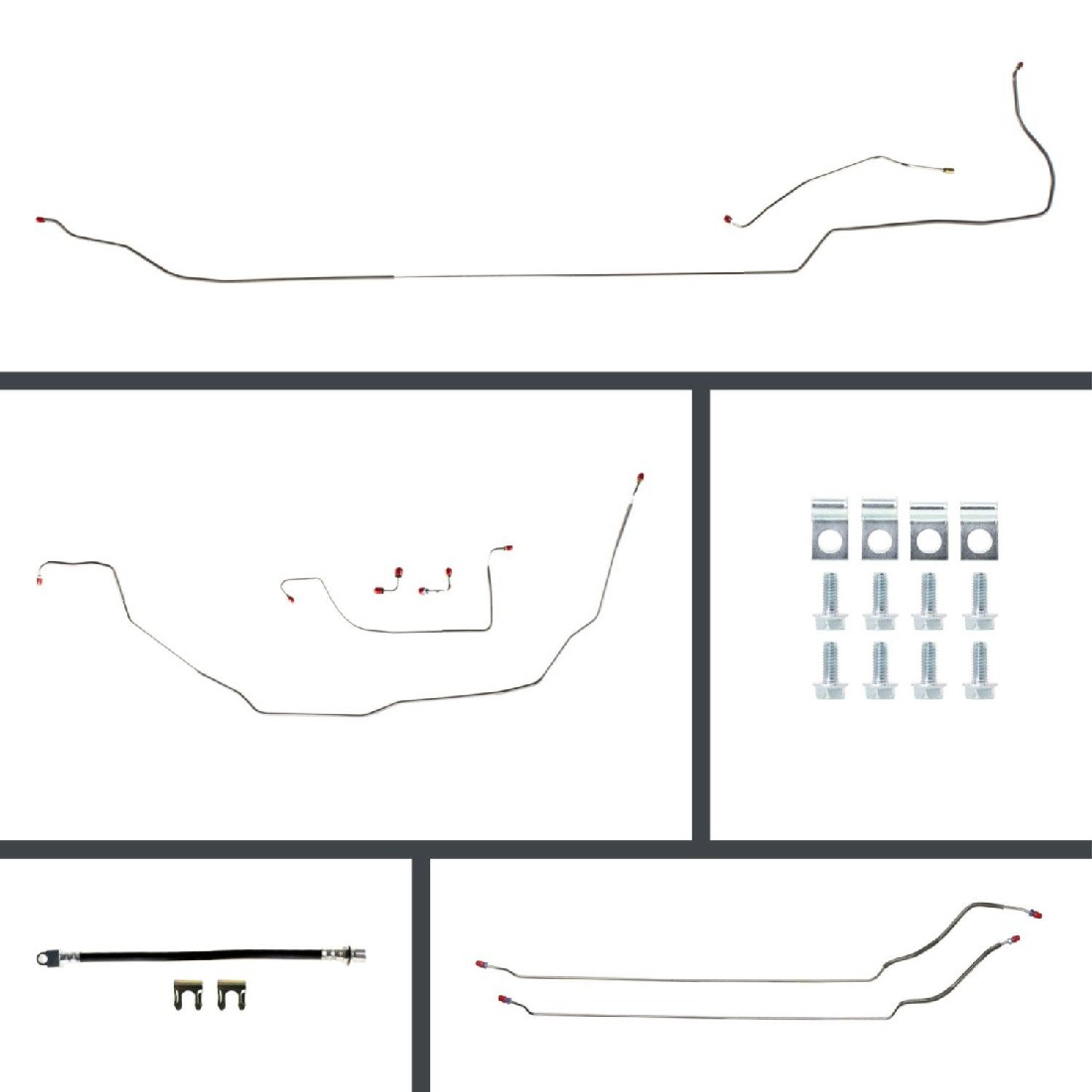 The Right Stuff 68 GTO/Skylark/Cutlass Conv Power Front Disc Rear Drum Conversion Pre-Bent Lines - (AOP68C2)