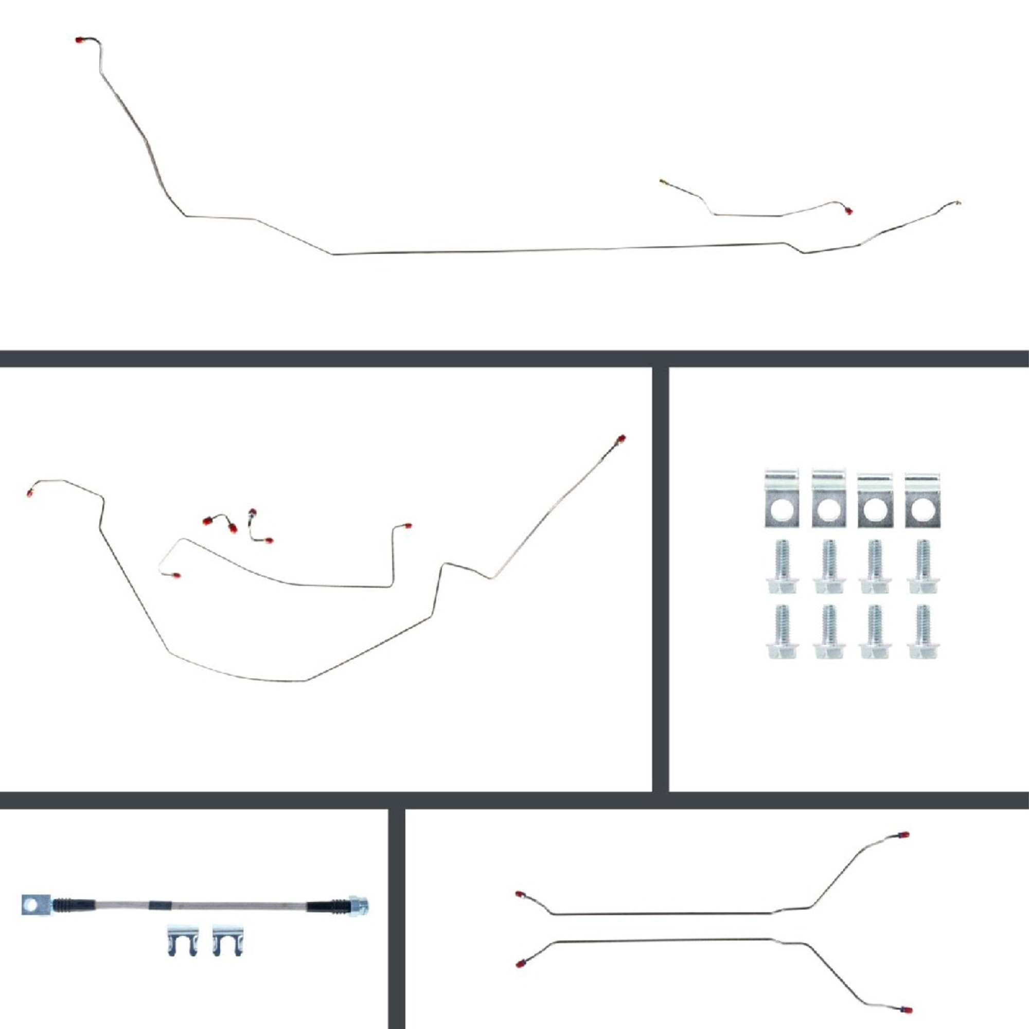 The Right Stuff 67 GTO Conv Power Fr Disc Rear Drum Conversion Pre-Bent Stainless Brake Line Kit - (ASP67C2)