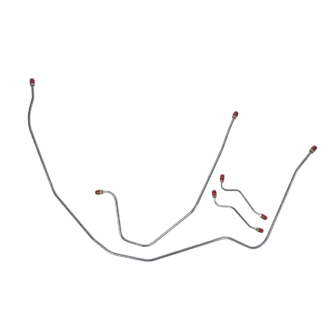 The Right Stuff 56-57 Bel Air & Nomad Manual Drum Pre-Bent OE Steel Front Brake Line Kit - (BKT5601)