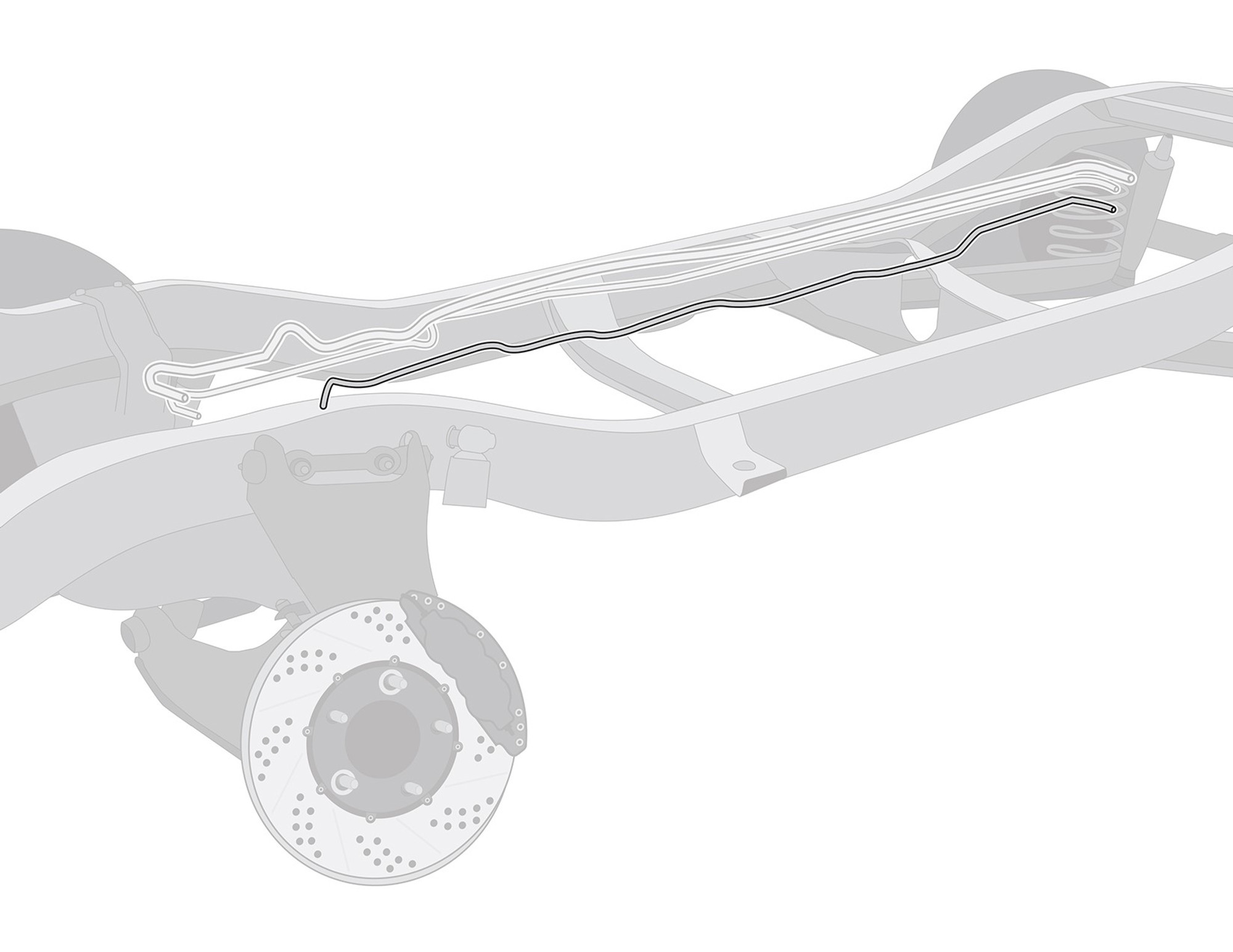 The Right Stuff 1970-74 Chevrolet Camaro W/6-Cylinder, Pre-Bent OE Steel Vapor Return Line - (FEM03)