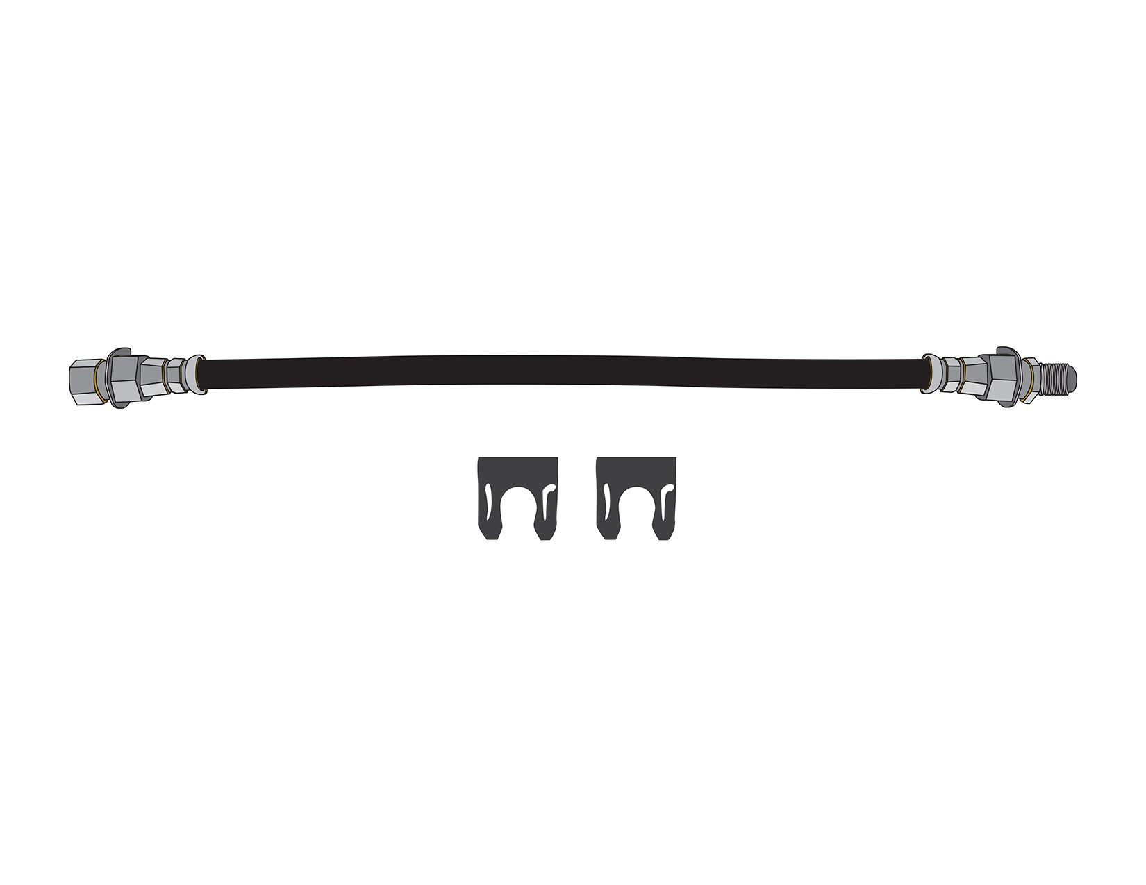 The Right Stuff 1975-76 Chevrolet A/X-Body, Front Brake Flex Hoses - (FH163)