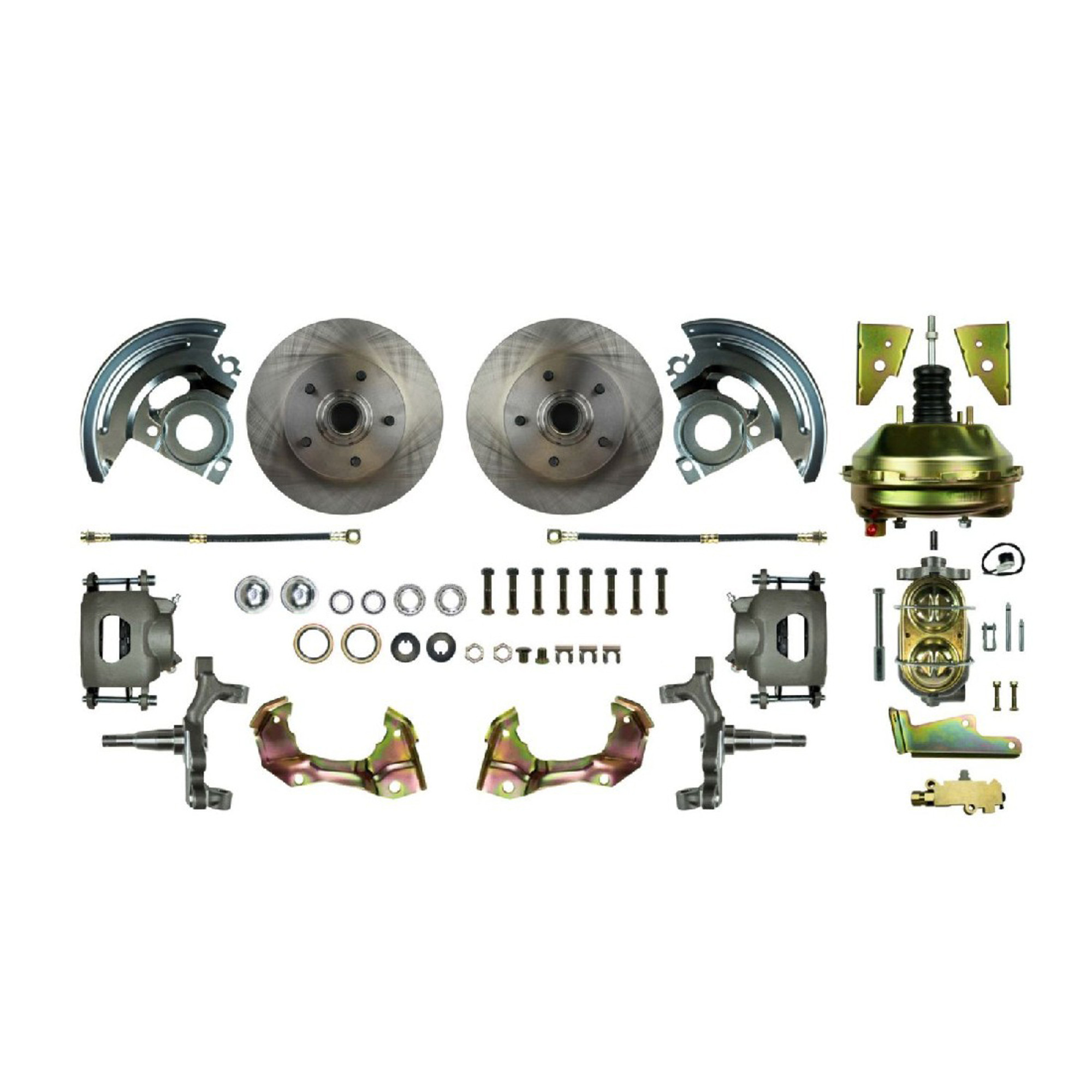 The Right Stuff 64-72 GTO 9" Booster, 2" Drop Front Power Disc Brake Conversion Kit - (AFXDC01D-PG)