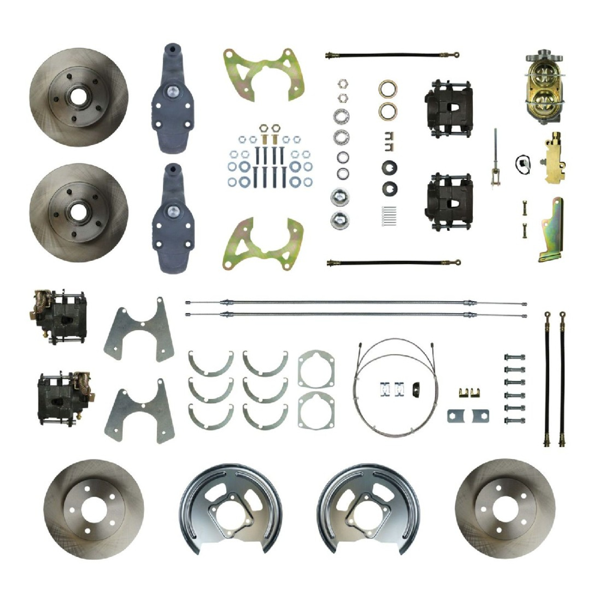 The Right Stuff 1958-64 Chevrolet Impala, 2" Drop, 4-Wheel Manual Disc Brake Conversion Kit - (FSC584SDD-P)