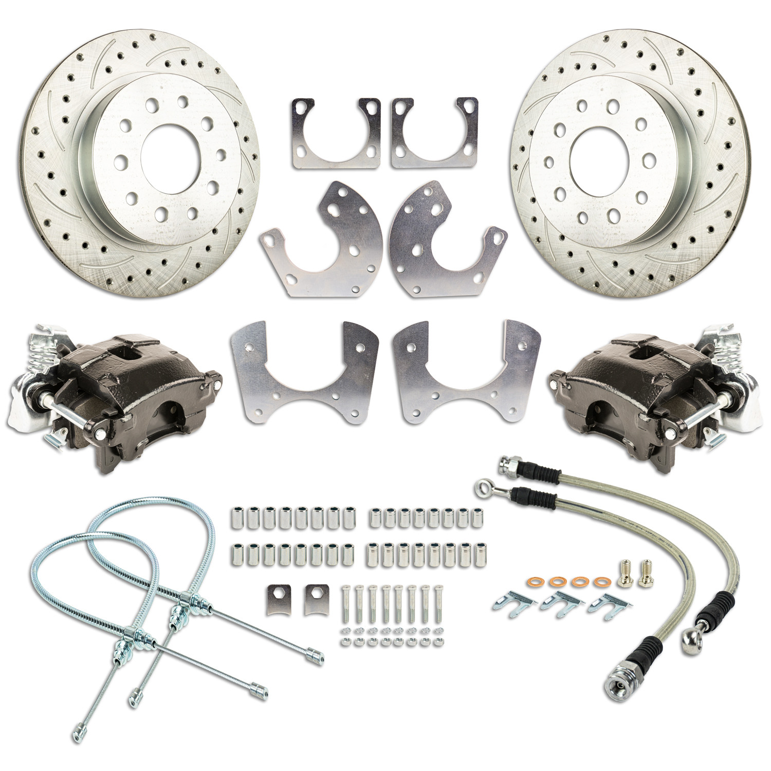 The Right Stuff Ford 9" Rear End W/Large Bearing, Rear Disc Brake Conversion Kit - (ZDCRD01-P)