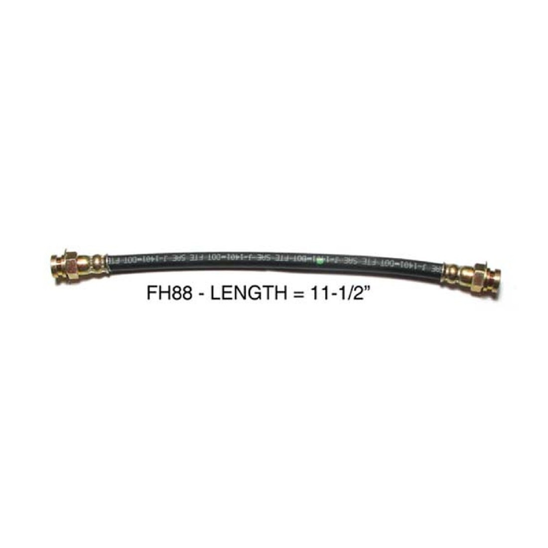 The Right Stuff 67-68 Full Size Pontiac w/Front Disc/70-72 Mopar A-Body (All), Front Brake Flex Hose, Each - (FH88)
