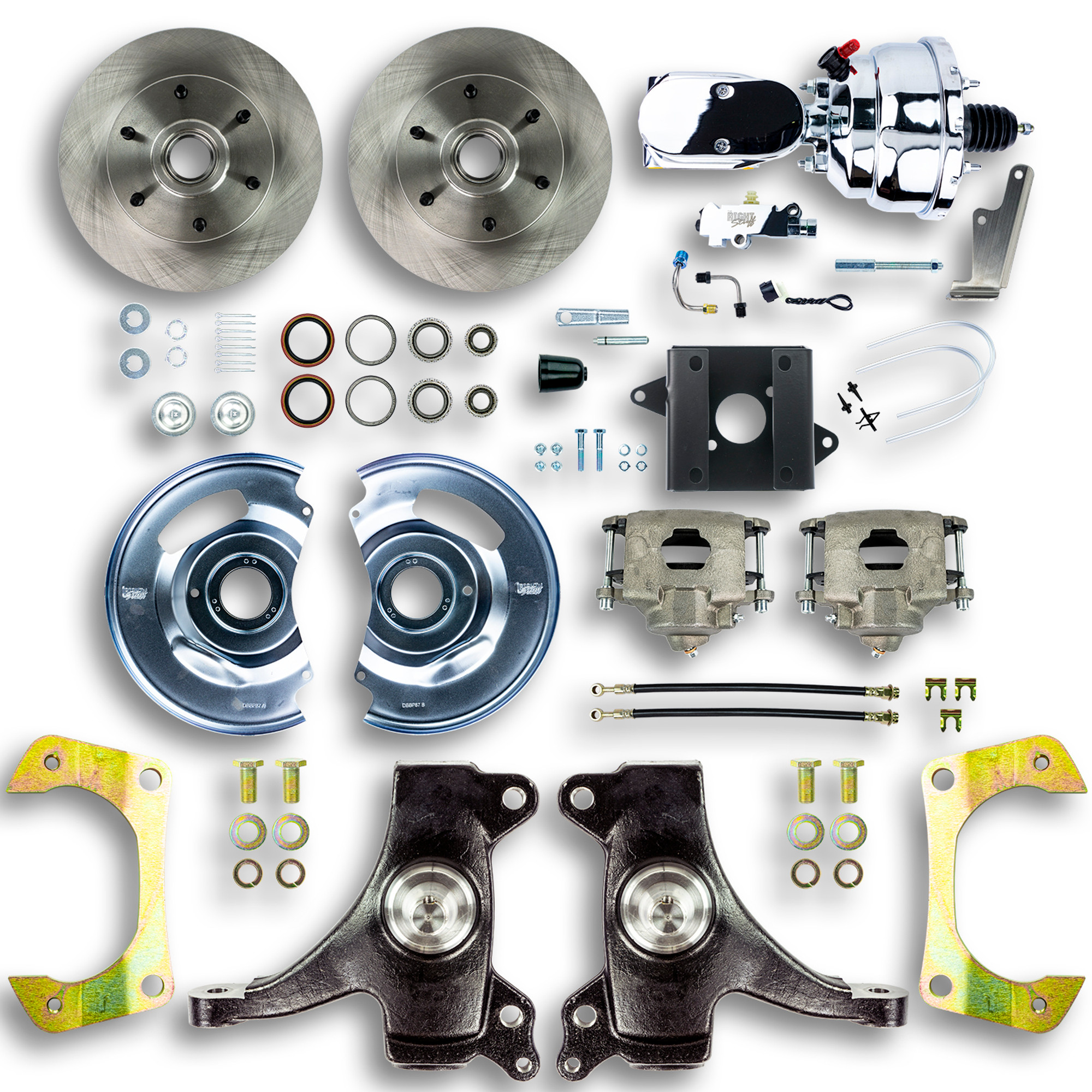 The Right Stuff 60-62 Chevrolet/GMC Truck/Suburban 2" Drop, Power Front Disc Conv Chrome Upper 6x5.5 Bolt Pattern - (TDC6016DX)