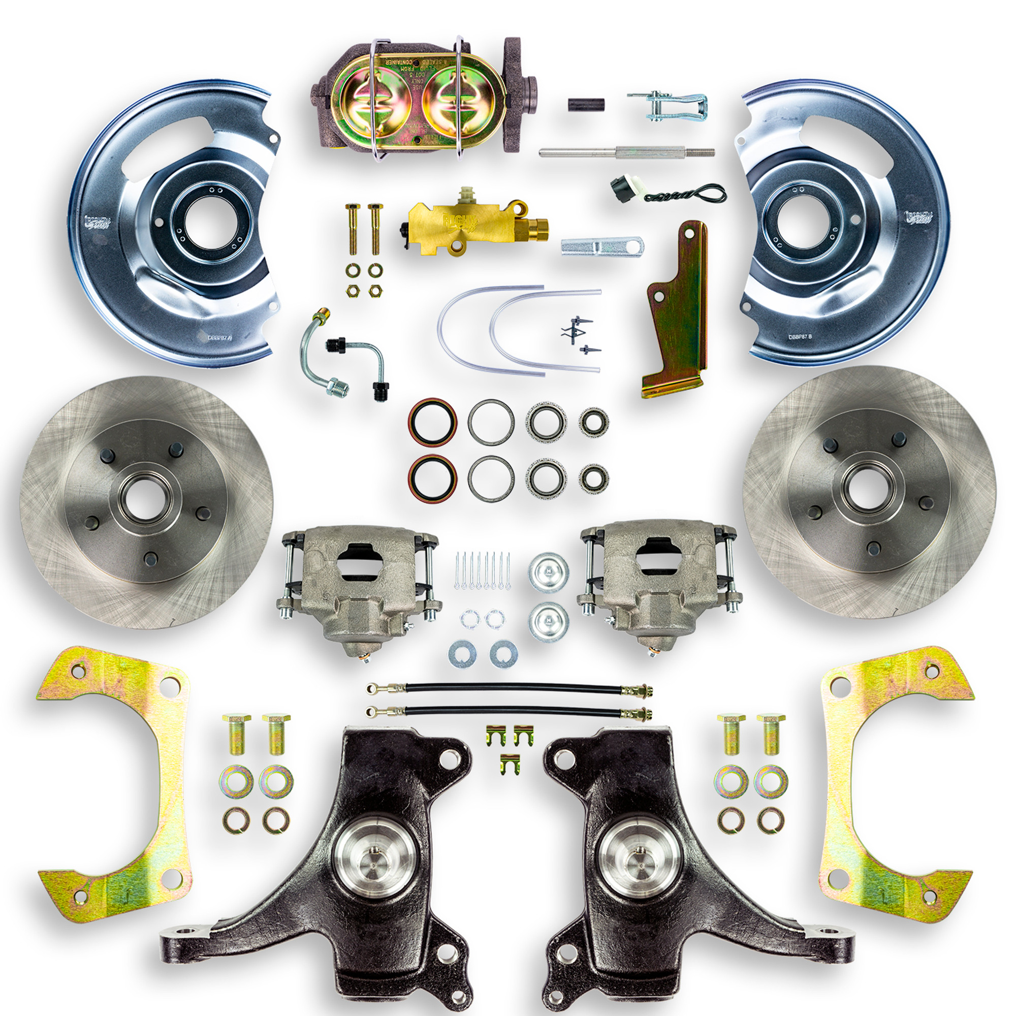The Right Stuff 60-62 GM Truck & Suburban, 2" Drop, Manual Front Disc Brake Conversion Kit - (TSD6015D)