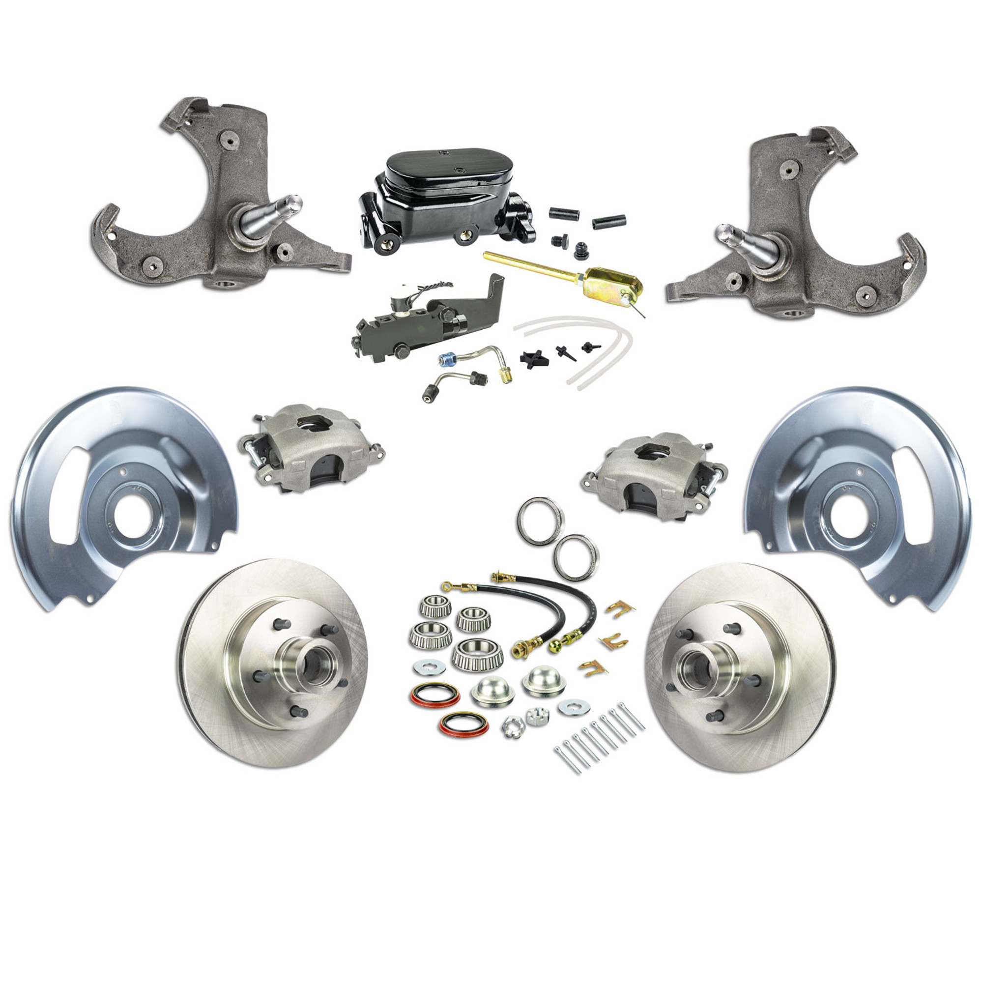 The Right Stuff 60-62 Chevrolet/GMC Truck & Suburban, Manual Front Disc Brake Kit, Black Upper - (TSD6015Y)