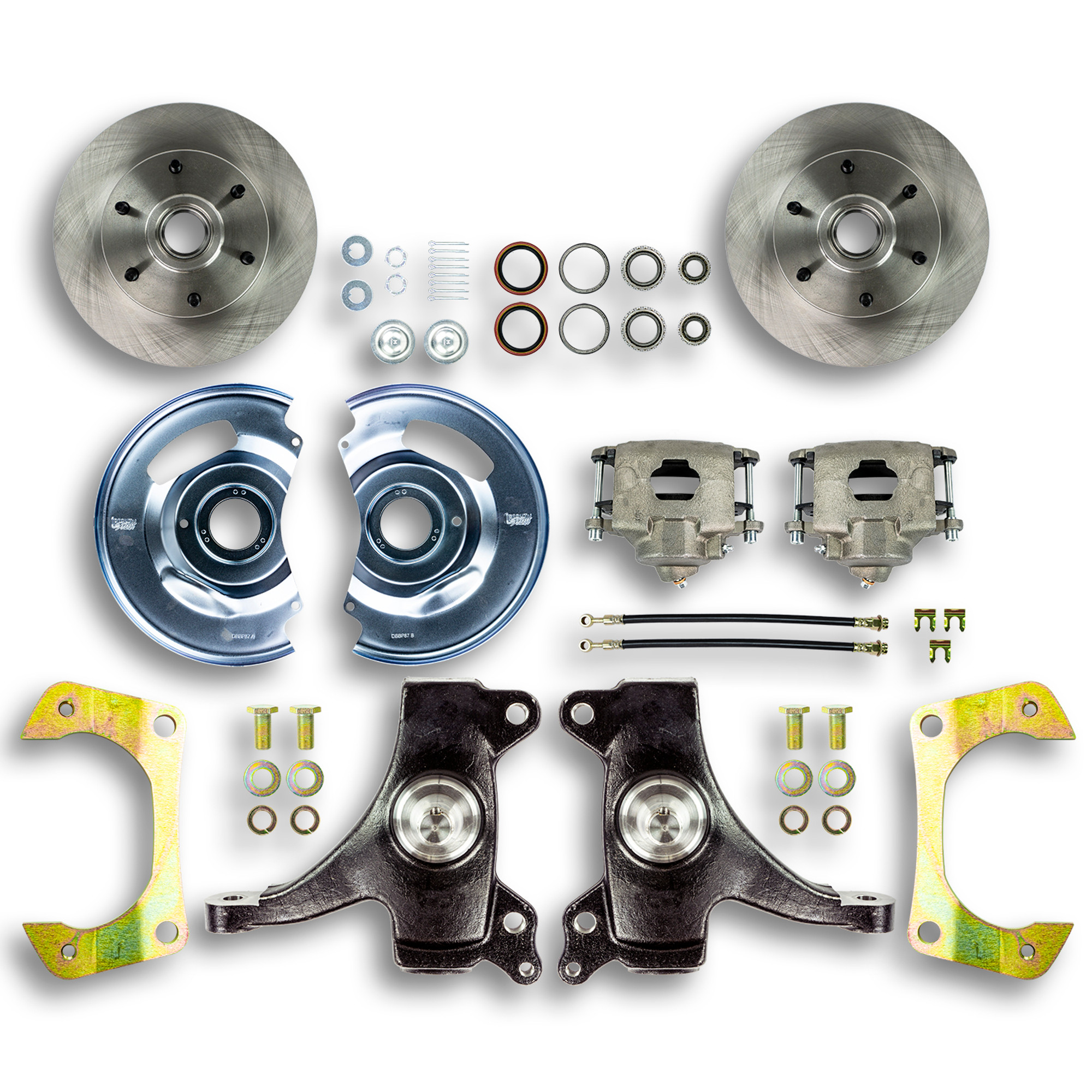 The Right Stuff 60-62 GM Truck/Suburban, 2WD, 2" Drop, At The Wheel Disc Brake Kit 6x5.5 - (TWK6016D)