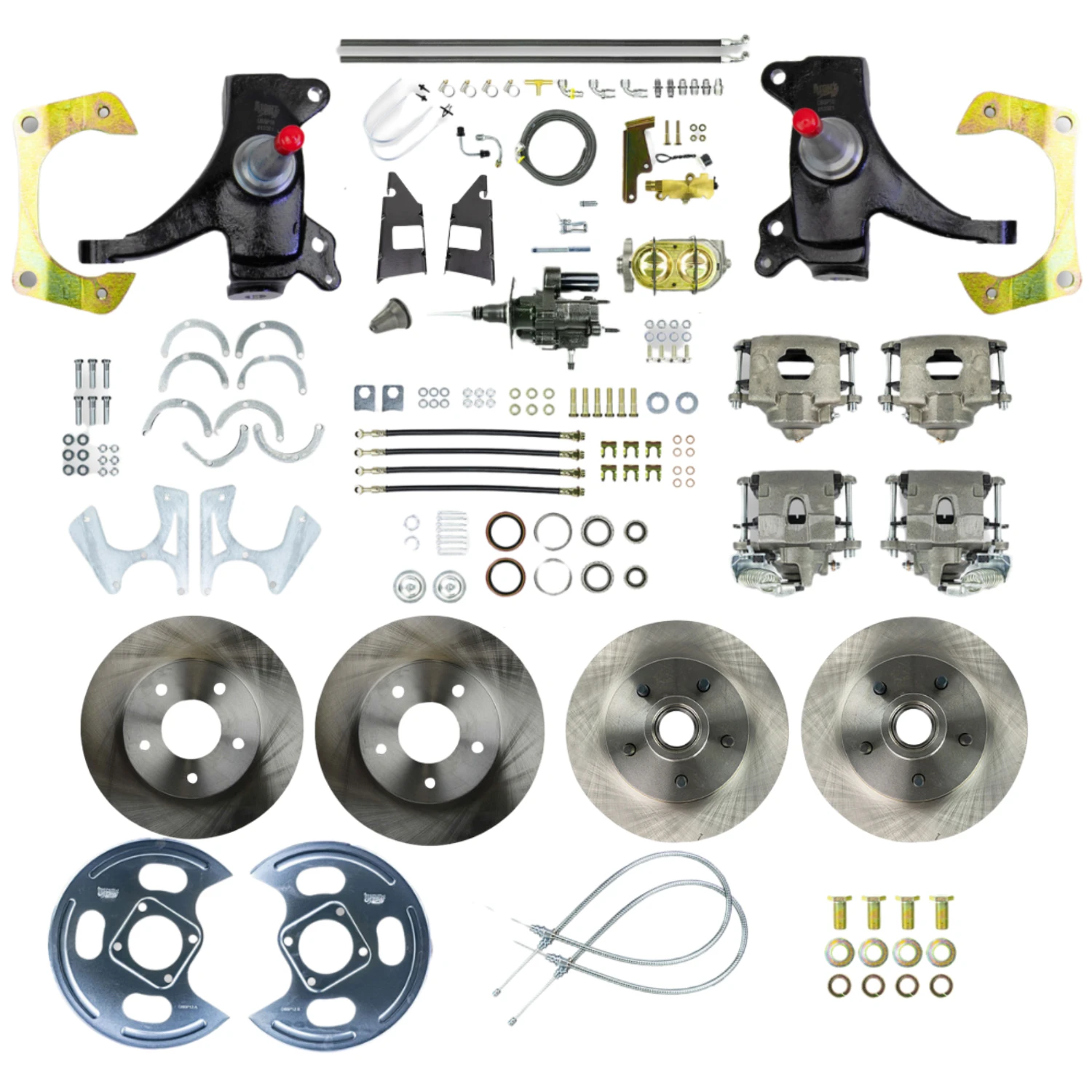 The Right Stuff 73-87 GM C10/15 Truck/Suburban 2" Drop Hydro Boost 4-Wheel Disc Brake Conversion - (THB7355D-P)