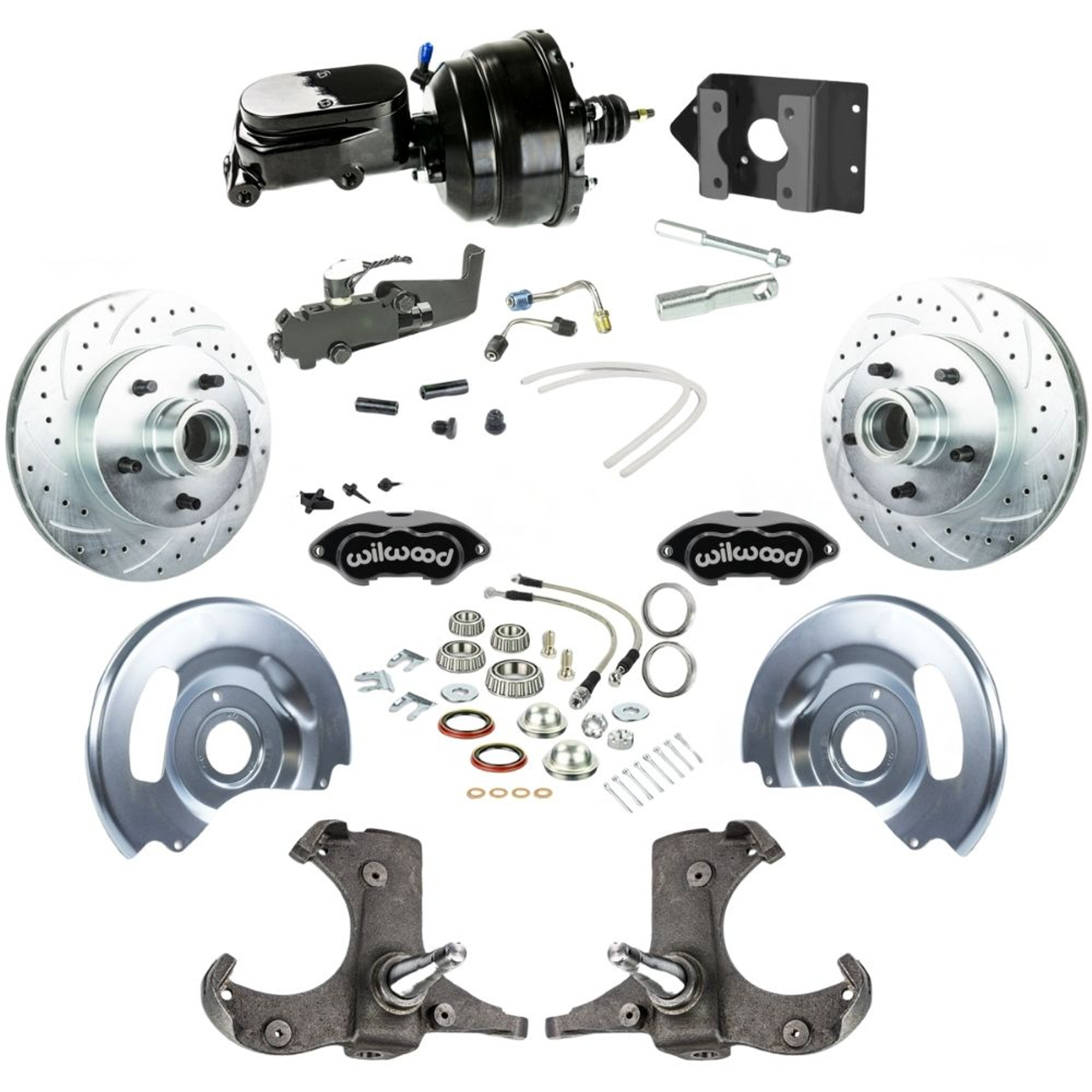 The Right Stuff 63-66 Chevy/GMC Truck/Suburban, Power Front Disc Brake Kit Black Wilwood Caliper - (TDC6325BYP)