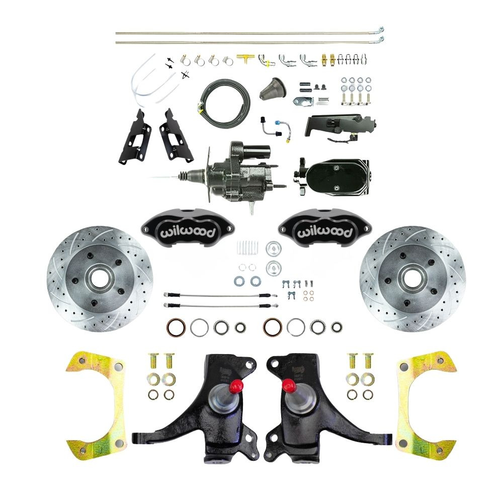The Right Stuff 73-87 GM C10/15 Truck 2" Drop Black Hydraulic Assist Disc Black Wilwood Calipers - (THB7325DBYP)