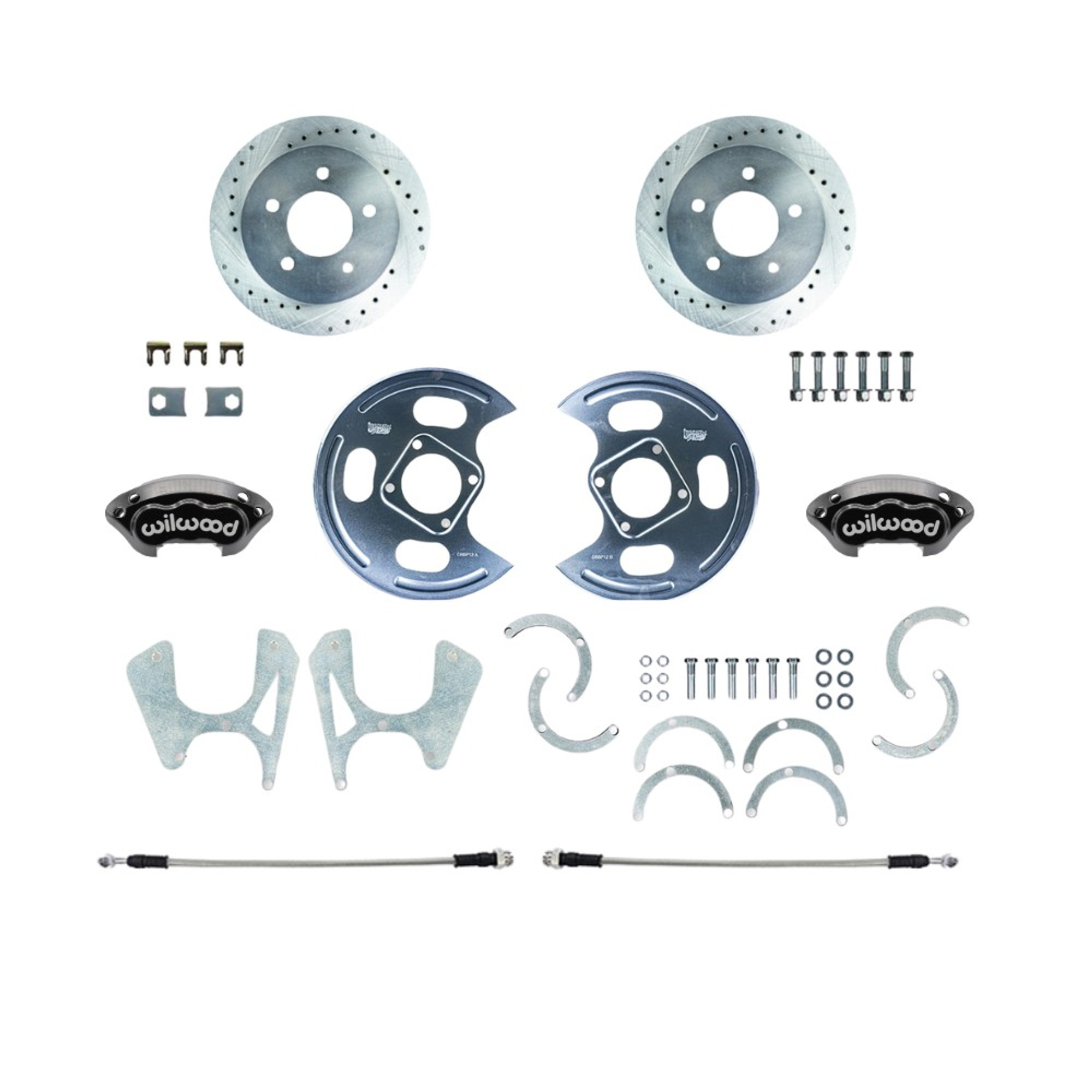 The Right Stuff 1973-1987 Chevy Truck Rear Disc Brake Conversion Kit with Black Wilwood Calipers - (TRD4845SP)