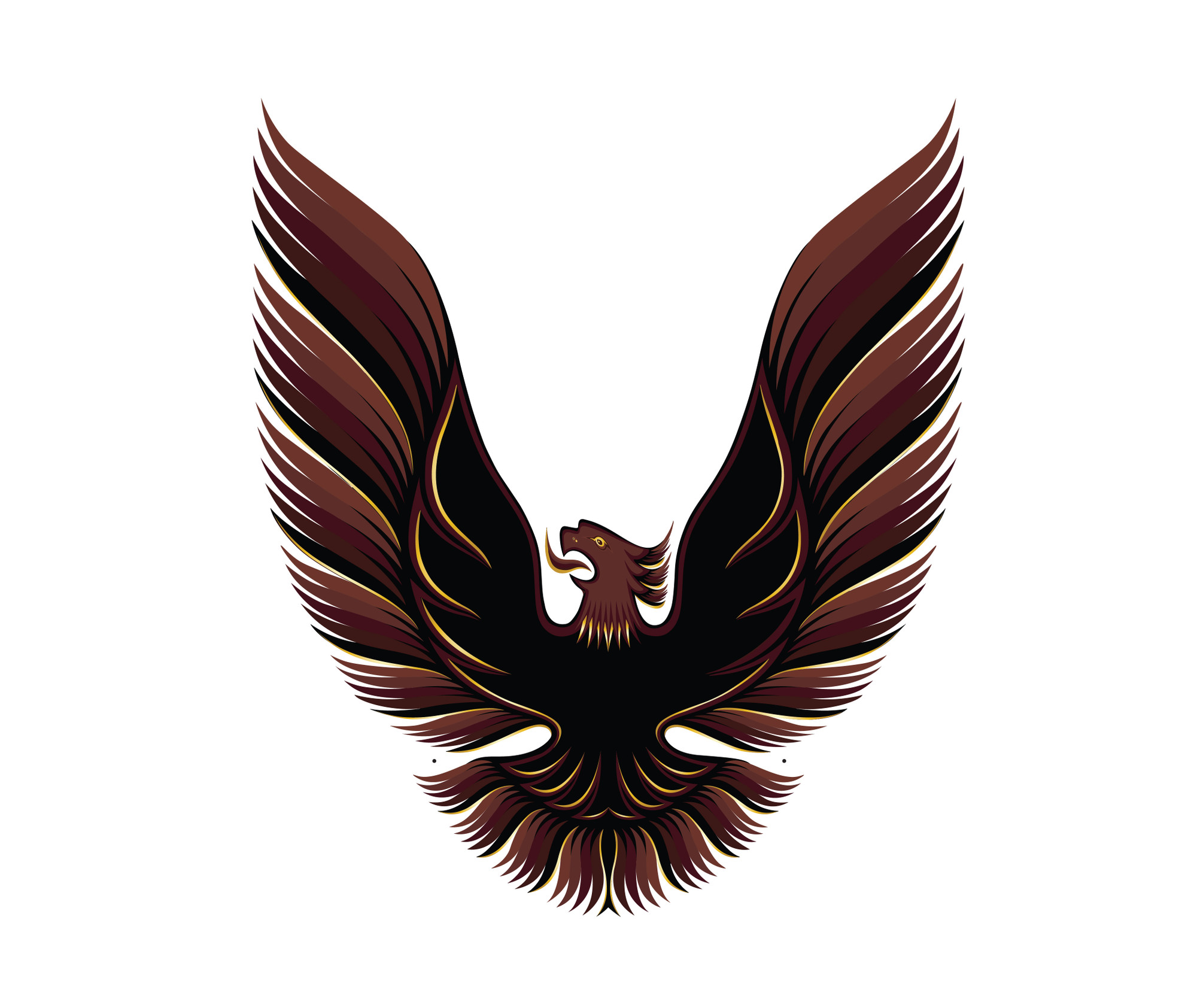 Trim Parts 1980 Pontiac Firebird Trans Am Burgundy Hood Bird Vinyl Decal - (TPG-6273)
