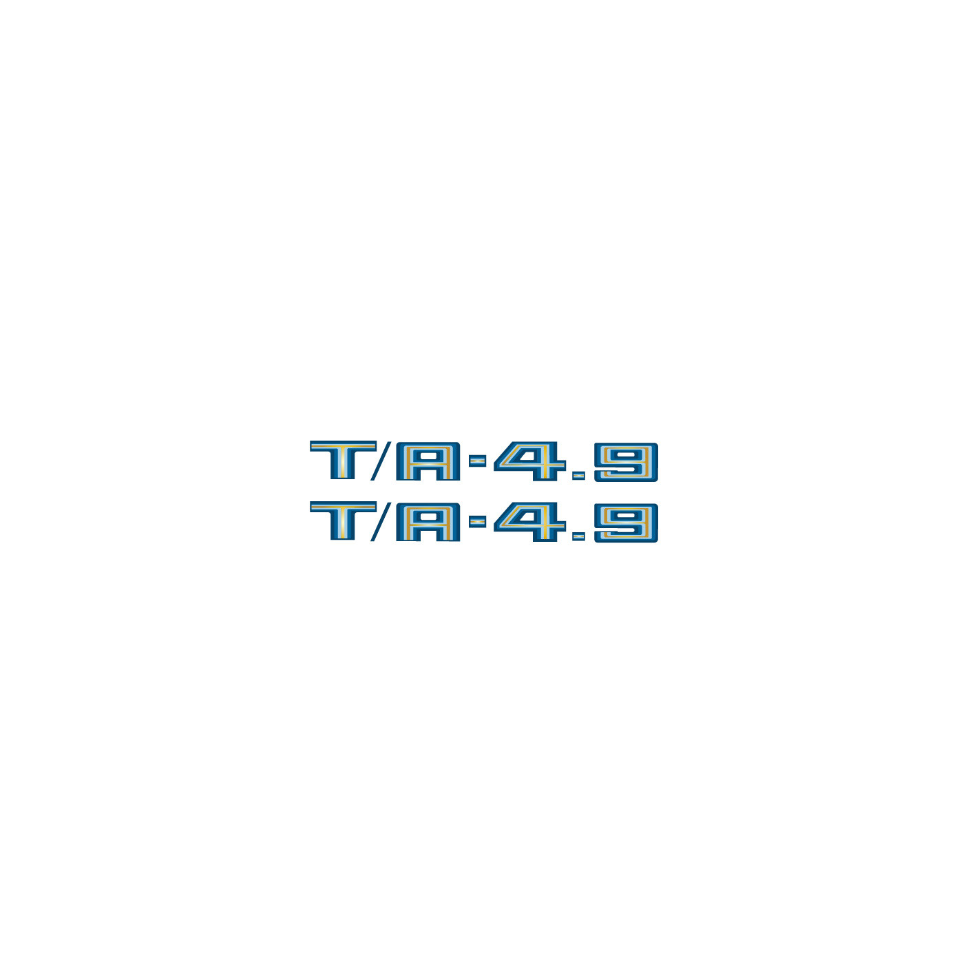 Trim Parts 1979-1980 Pontiac Firebird Trans Am "T/A 4.9" Engine Designation Graphic - Blue - (TPG-6296)