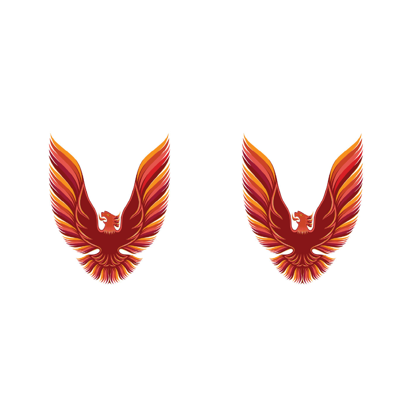 Trim Parts 1978-1980 Firebird Trans Am Quarter Sail Panel 3 Inch Bird Decal- Orange - (TPG-6325)