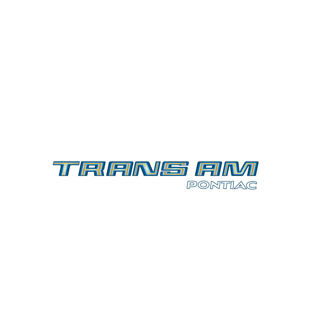 Trim Parts 1979-1980 Firebird Trans Am Front Bumper Decal - Blue - (TPG-6337)