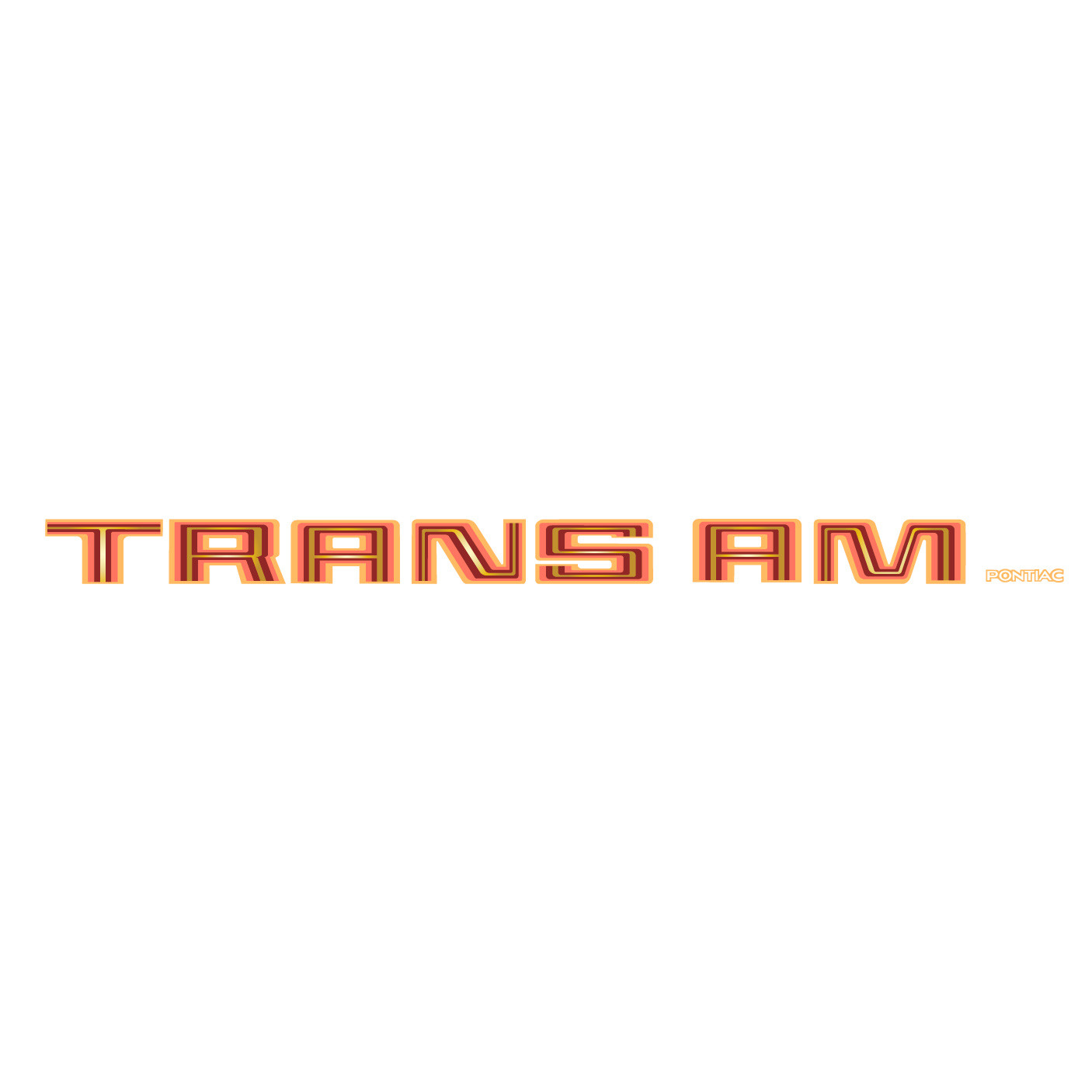 Trim Parts 1979-1980 Firebird Trans Am Rear Spoiler Decal - Orange - (TPG-6347)