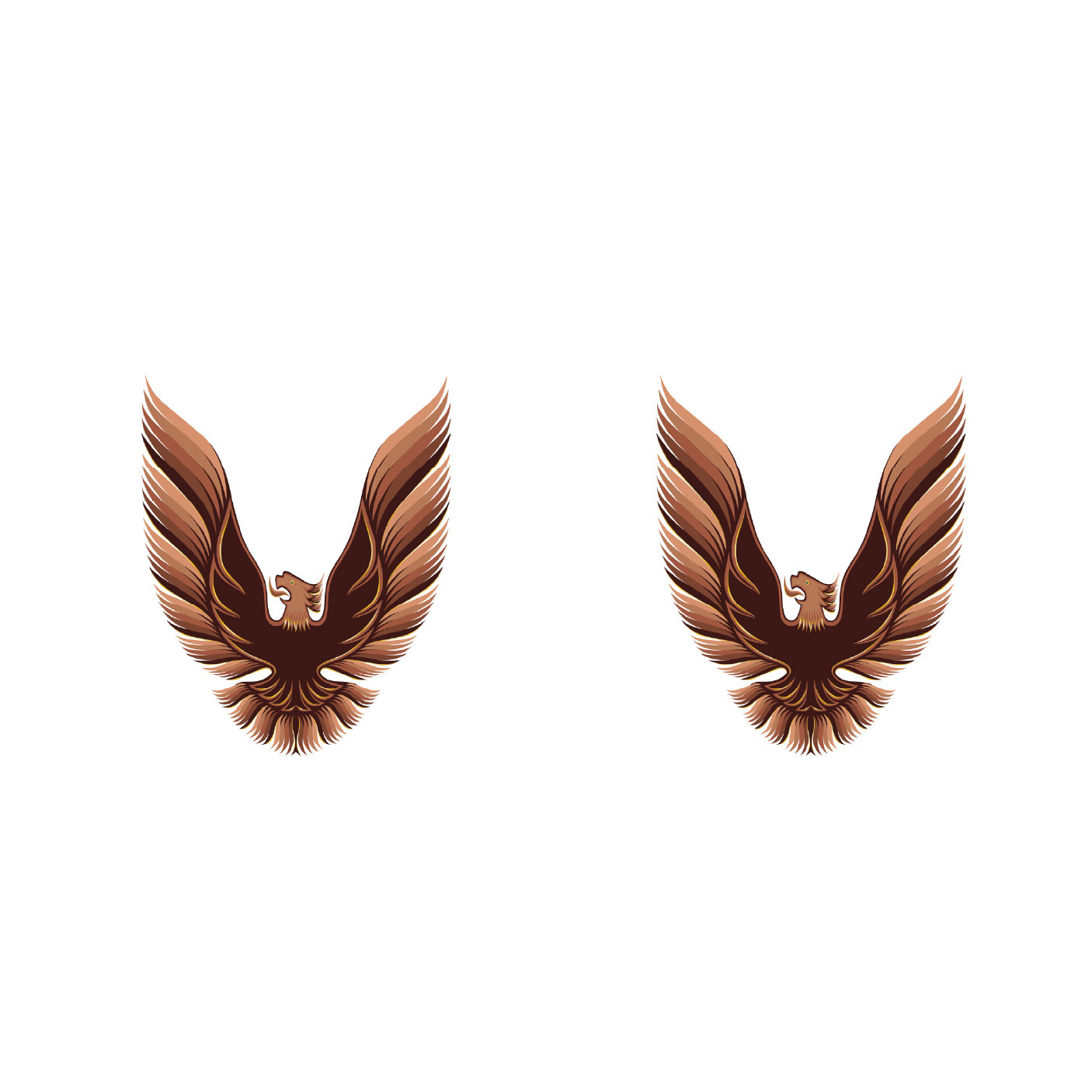Trim Parts 1980 Firebird Formula and Trans Am Quarter Sail Panel Bronze 3 Inch Bird Decal - (TPG-6769)