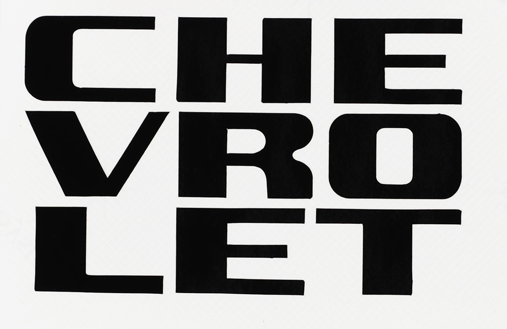 Trim Parts 1958-59 Chevy Grille Letter Set - Black - (TPG-9108)