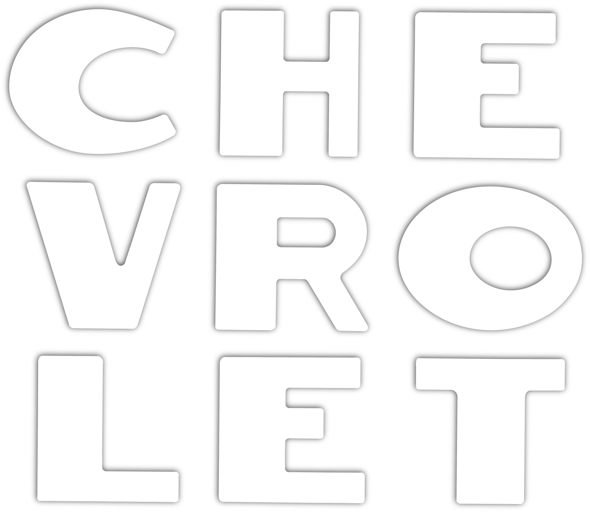 Trim Parts 1947-53 Chevy Stepside "Chevrolet" Letter set - White - (TPG-9111)
