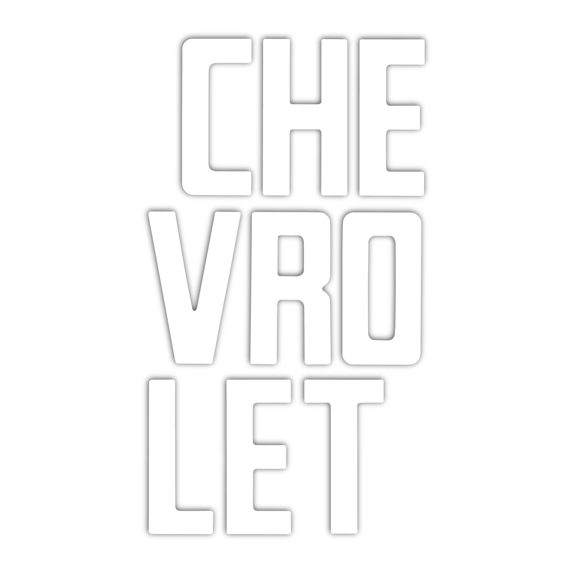 Trim Parts 1967-72 FleetSide "Chevrolet" Letter Set - White - (TPG-9118)
