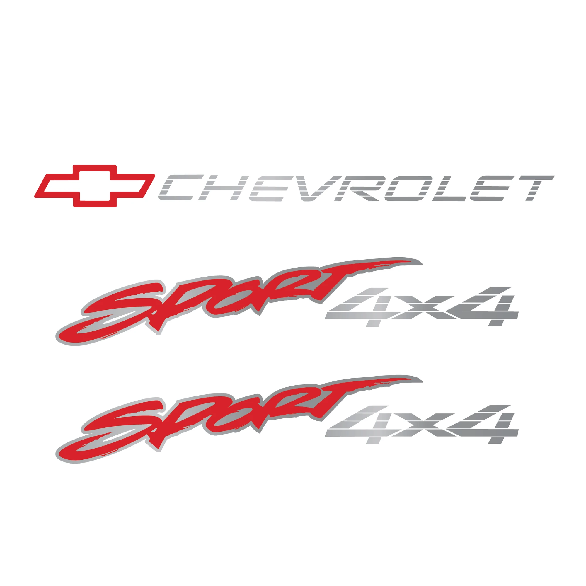 Trim Parts 1992 Chevy Sport 4x4  Graphic Decal, Silver with Red "Sport" and Bowtie - (TPG-9135)