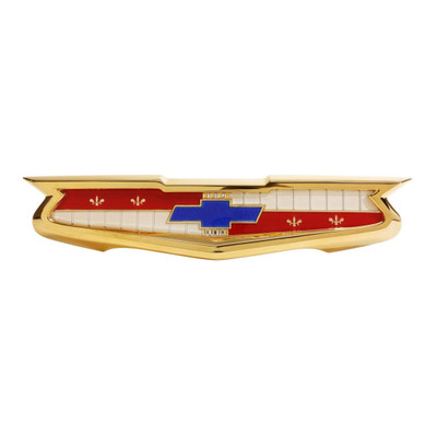 Trim Parts 1957 Chevrolet Bel Air 6-Cylinder Gold Trunk Emblem Assembly, Each - (1399)