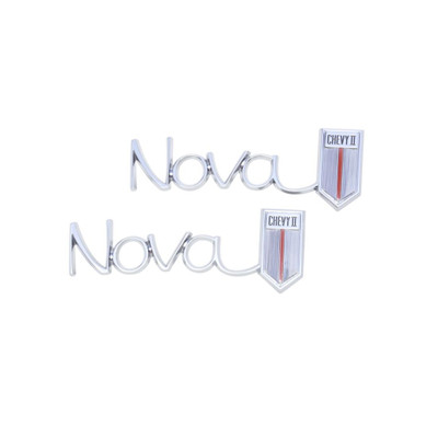 Trim Parts 1966-1967 Chevrolet Chevy II & Nova Rear Quarter "Nova/Chevy II" Emblem, Pair - (3040)