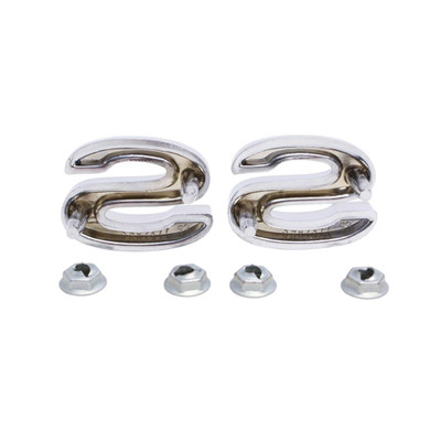 Trim Parts 1969-1972 Chevrolet Camaro White Front Fender "SS" Emblem W/Fasteners, Each - (6810)