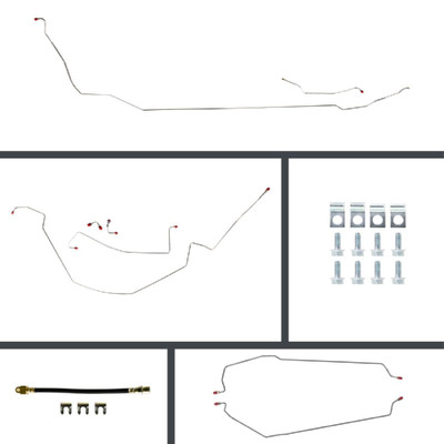The Right Stuff 66 GTO Conv Power Fr Disc Rear Drum Conversion Pre-Bent Stainless Brake Line Kit - (ASP66C2)