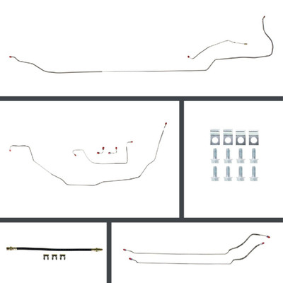 The Right Stuff 68 GTO Conv Power Fr Disc Rear Drum Conversion Pre-Bent Stainless Brake Line Kit - (ASP68C2)