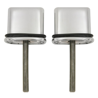 Trim Parts 1966-67 MOPAR B-Body Chrome Door Handle Push Buttons, Pair - (MP5212)