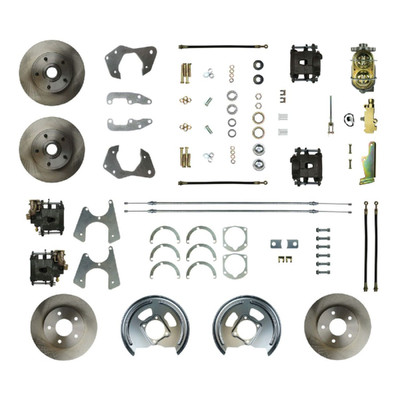 The Right Stuff 1965-68 Chevrolet Impala/Bel Air, Manual 4-Wheel Disc Brake Conversion Kit - (FSC654SDC-P)