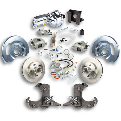 The Right Stuff 60-62 Chevrolet Truck/Suburban, Power Front Disc Brake Kit, Chrome Upper 5x5 Bolt Pattern - (TDC6015X)