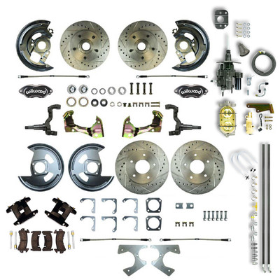 The Right Stuff 1964-1967 Malibu, Hydro Boost, 4-Wheel Disc Brake Kit Blk Wilwood Calipers - (AFXHB21C-PML)