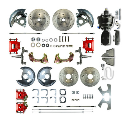 The Right Stuff 67-70 Tempest Power 8" Booster 2" Drop 4-Wheel Disc Brake Conversion - (AFXDC46DZY-T)