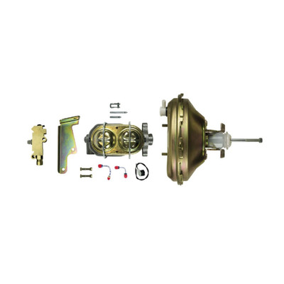 The Right Stuff 11" Booster & Master Cylinder Combination Kit, Delco Stamped Booster, Disc Front/Drum Rear Setup - (G10010971)