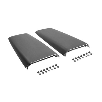 Trim Parts 1969-1972 Mopar A/B-Body Licensed Twin Hood Scoops w/Chrome Bezels, Complete Kit - (MPHS100PM)