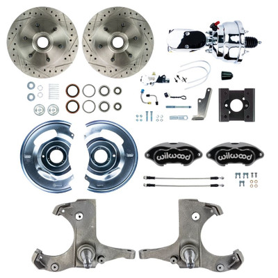 The Right Stuff 1963-66 Chevy Truck, Power Disc Brake Conversion Kit Black Wilwood Calipers - (TDC6326BXP)