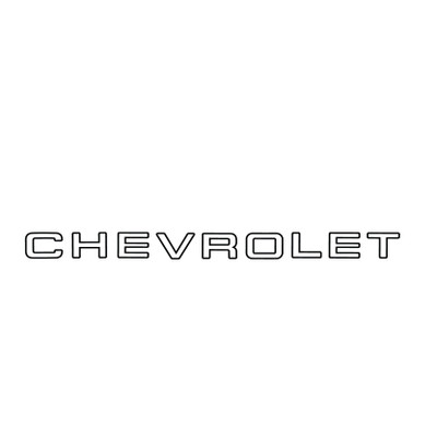 Trim Parts 1988-98 Chevy Stepside Truck Tailgate Decal Letterset - Silver - (TPG-9148)