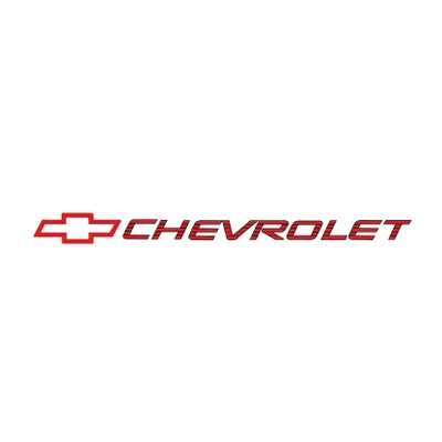 Trim Parts 1992-93 Chevy and Bowtie Fleetside 2.7" Tailgate letterset, Custom Black and Red - (TPG-9159)