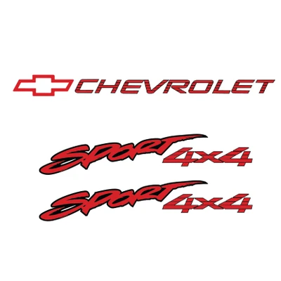 Trim Parts 1992 Chevy Sport 4x4  Graphic Decal, Custom Black and Red with Red "Sport" - (TPG-9158)