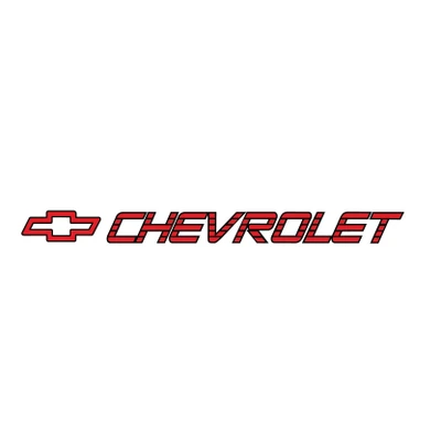 Trim Parts 1990-91 Chevy and Bowtie Fleetside Tailgate decal 4" - Custom Black and Red/Red - (TPG-9160)